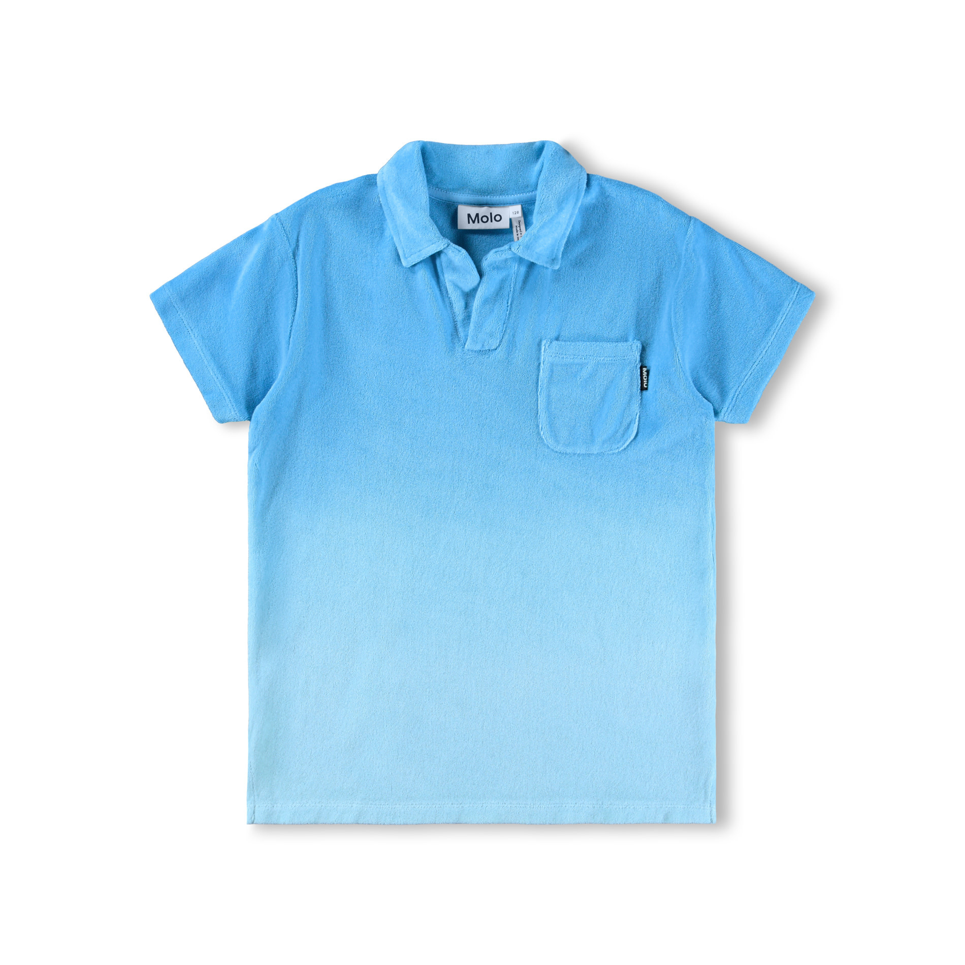Molo Boys Light Blue Terry Polo Shirt - Pumpkin and Bean