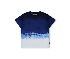 Molo Boys Ocean Wave Print Rame T-Shirt - Pumpkin and Bean