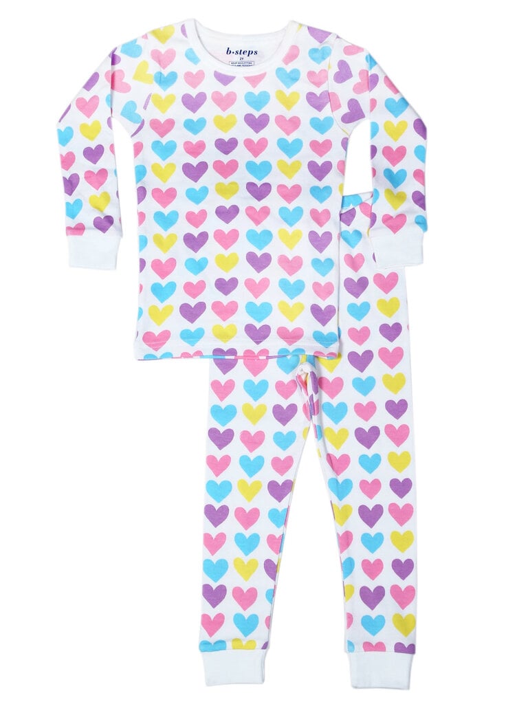 Baby Steps Watercolor Hearts Pajamas