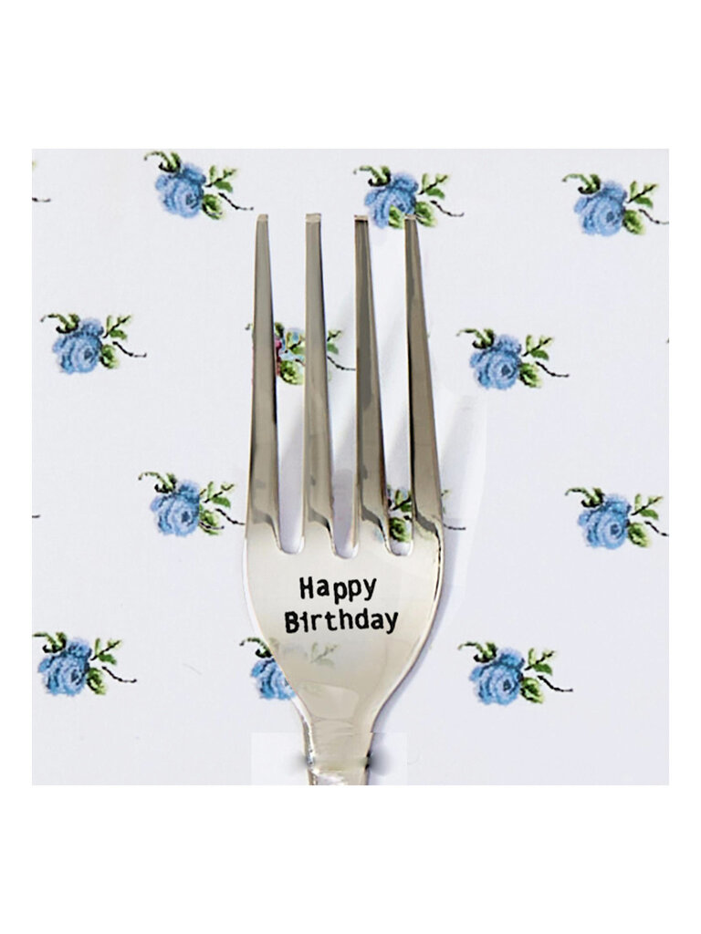 Engraved Saying Fork