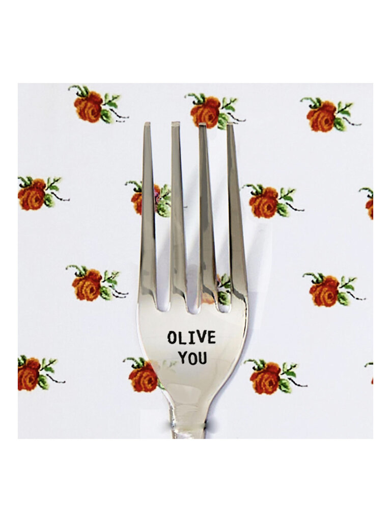 Engraved Saying Fork