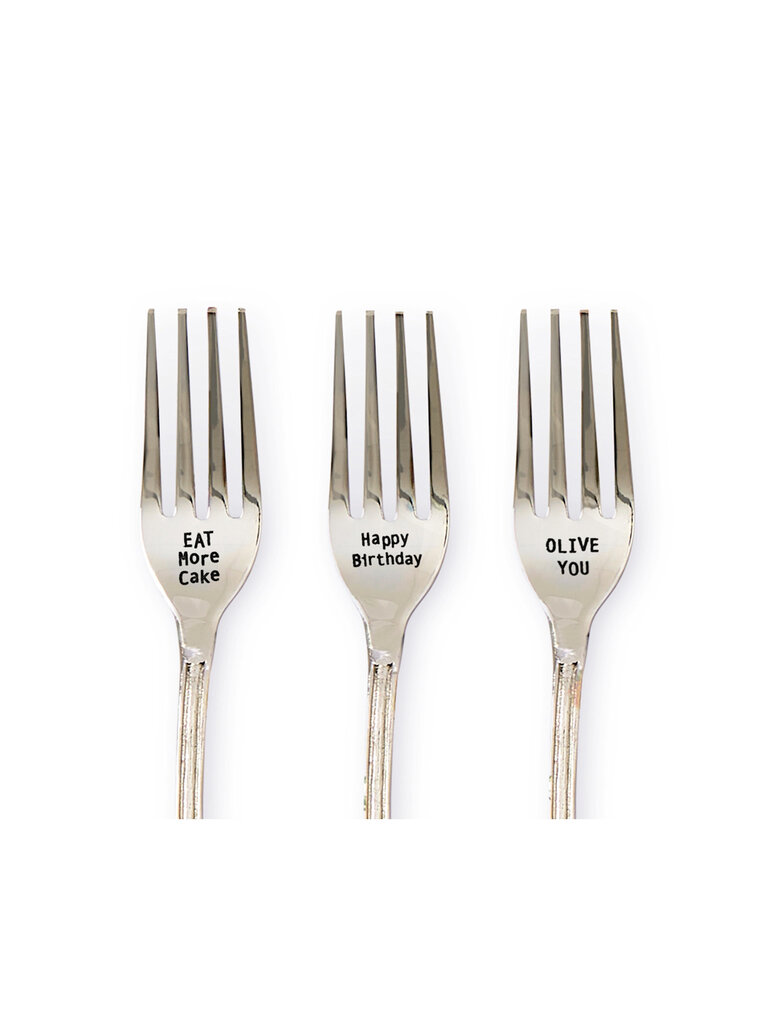 Engraved Saying Fork