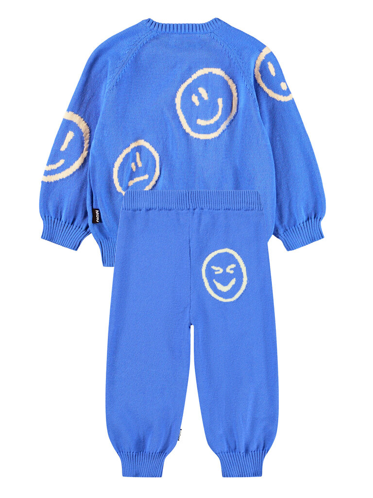 Molo Blue Tide Smiley Knit Set