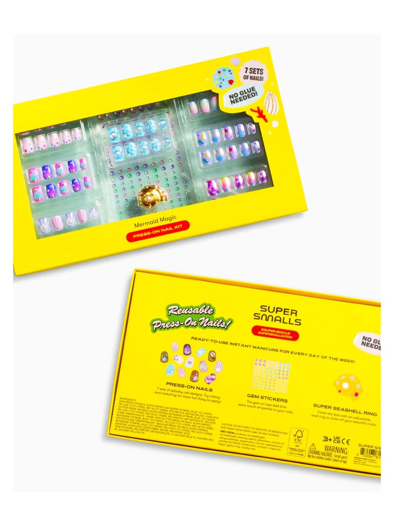Super Smalls Mermaid Press On Nail Kit