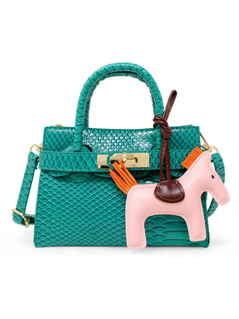 Zomi Gems Vivid Crocodile Pony Handbag