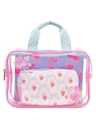 Iscream Ditsy Floral Cosmetic Bag Trio