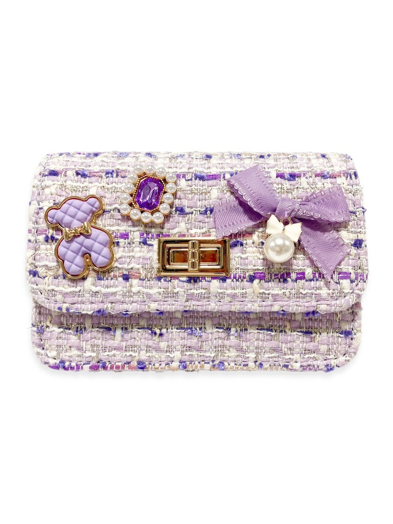 Teddy & Bow Tweed Purse