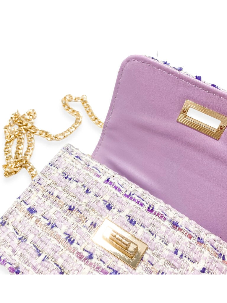 Teddy & Bow Tweed Purse