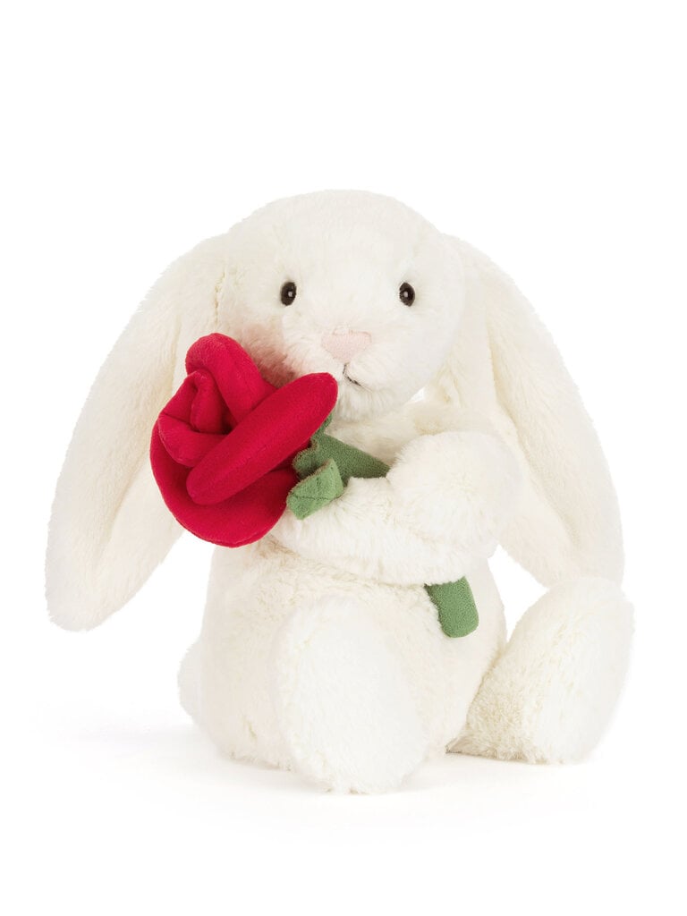 Jellycat Cream Bunny with Rose