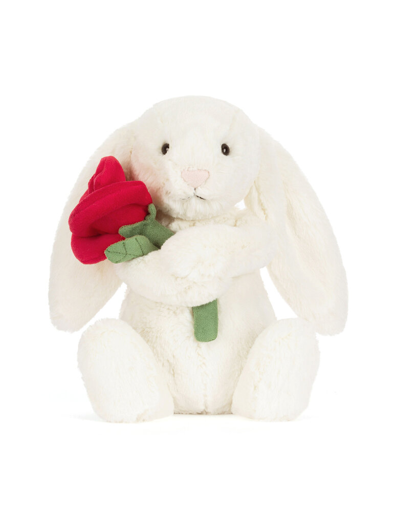 Jellycat Cream Bunny with Rose