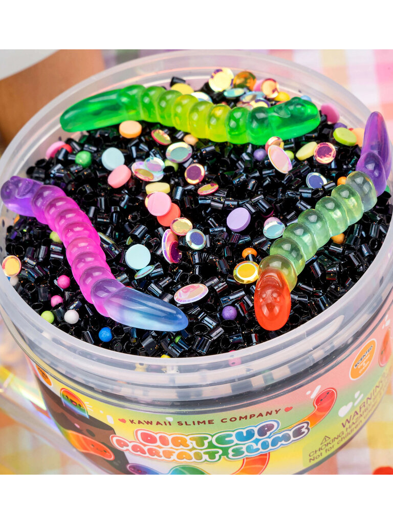 Kawaii Slime Dirt Cup Parfait Crunchy Slime