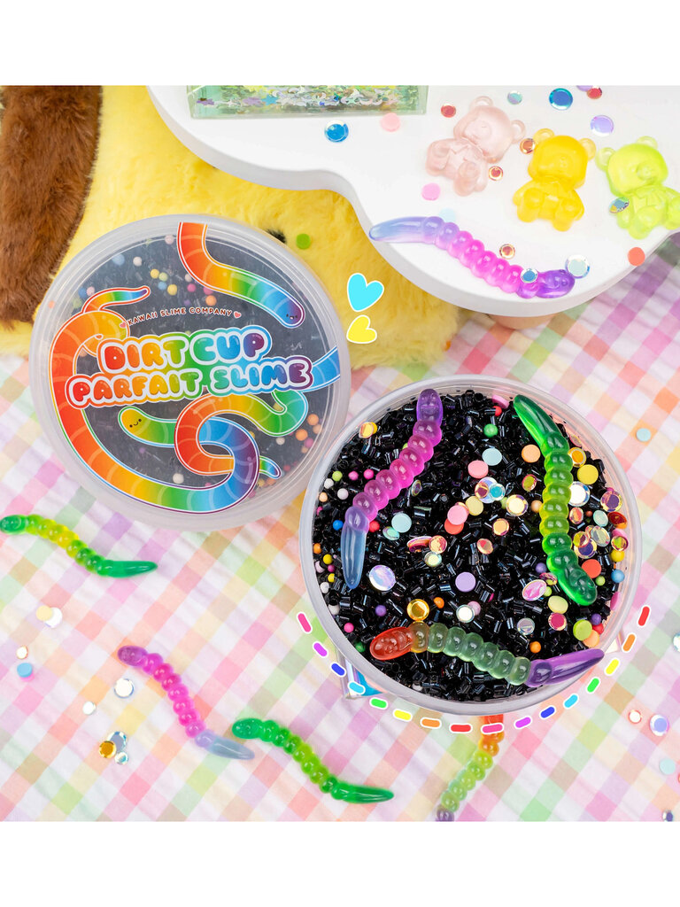 Kawaii Slime Dirt Cup Parfait Crunchy Slime