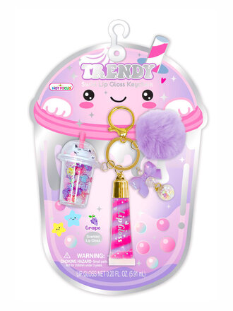 Hot Focus Boba Lip Gloss with Keychain