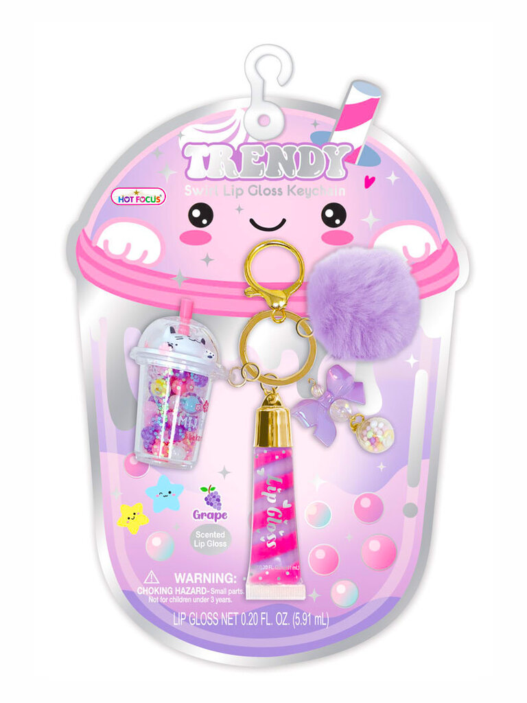Hot Focus Boba Lip Gloss with Keychain