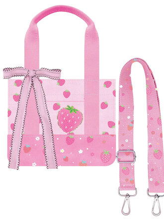 Hot Focus Strawberry Mini Tote Crossbody Bag