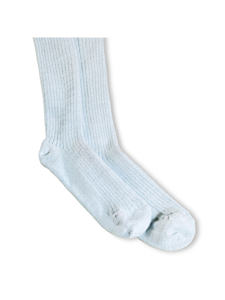 Molo Glitter Rib Tights - Morning Sky