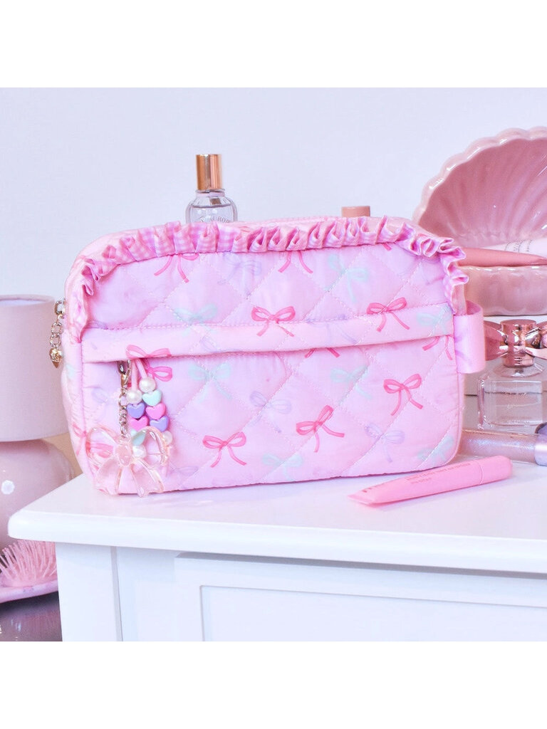 Charm Quilted Bow Pouch