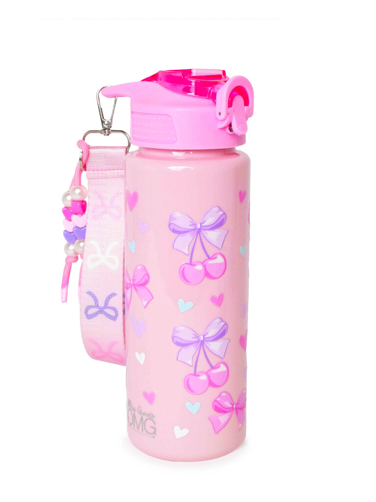 Cherry Bow Water Bottle w Wristlet