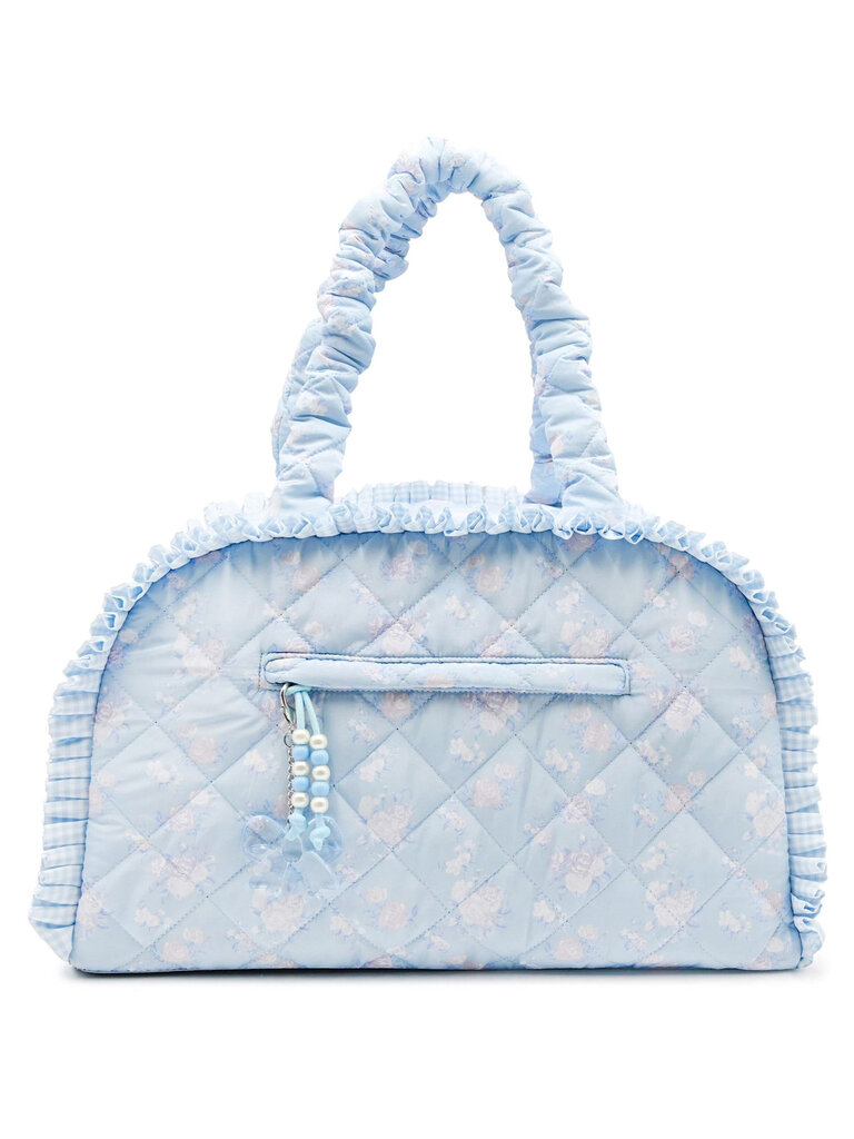 Quilted Floral Duffle Bag