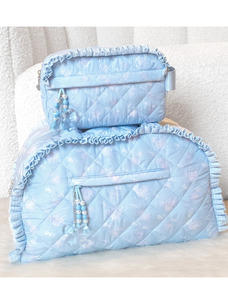 Quilted Floral Duffle Bag