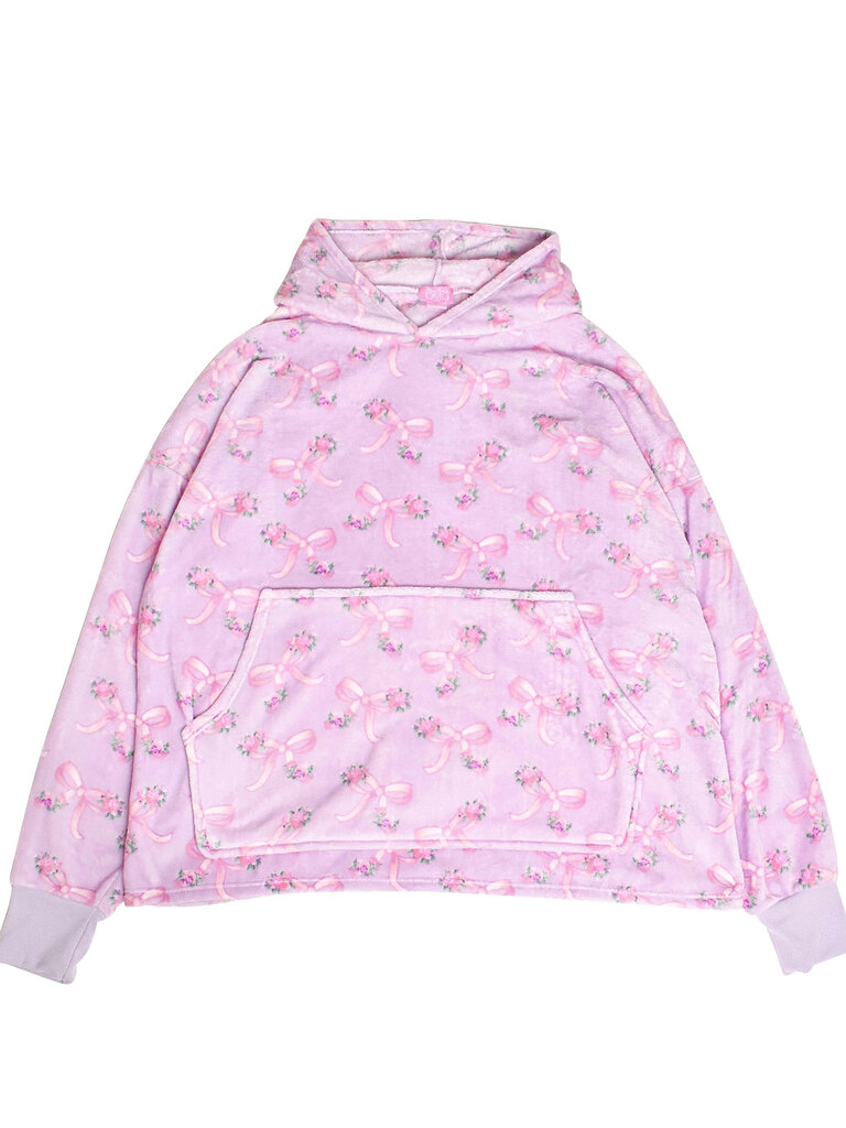 Orchid Floral Fleece Blanket Hoodie
