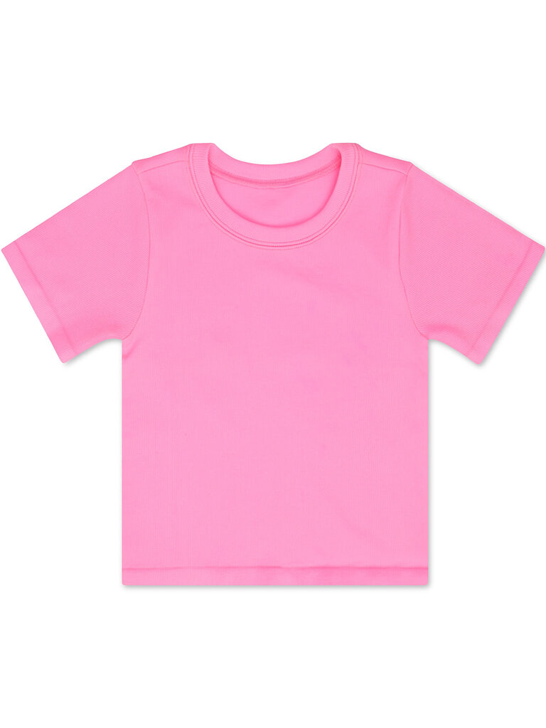 Iscream Rose Ribbed Short Sleeve Shirt