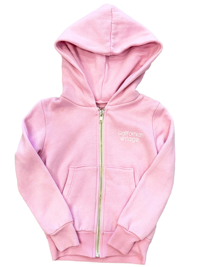 Californian Vintage Pink Palm Tree Zip Hoodie