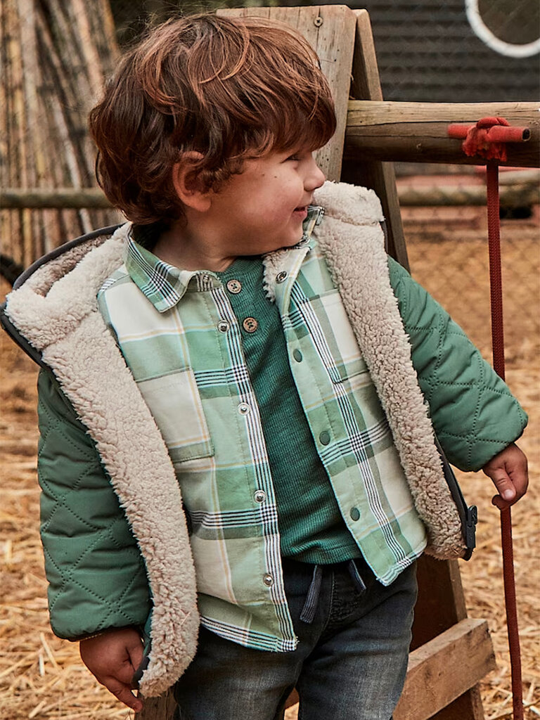 Mayoral Baby Spruce Plaid Overshirt
