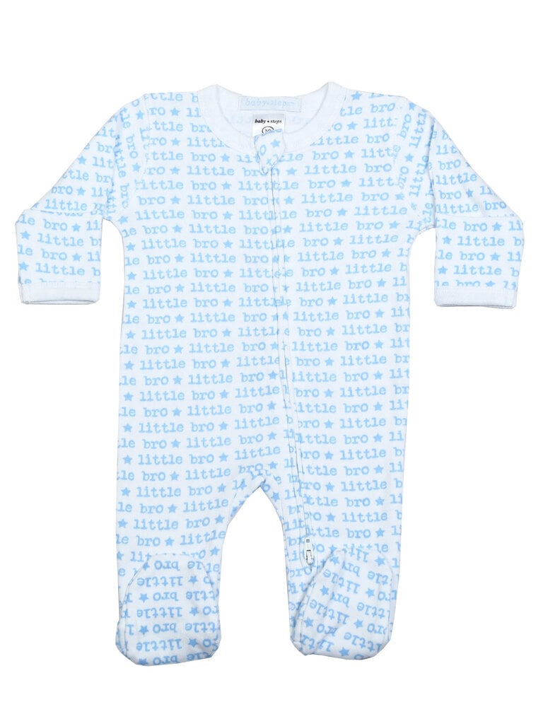 Baby Steps Little Bro Zipper Footie