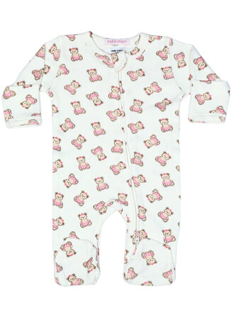 Baby Steps Princess Bear Zipper Footie