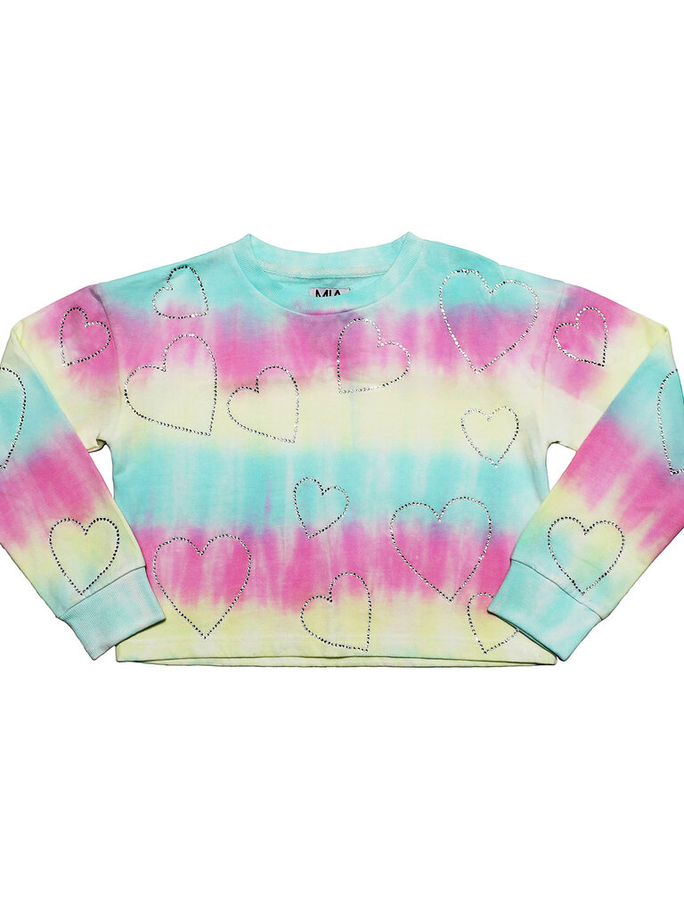 MIA New York Tie Dye Heart Sweatshirt