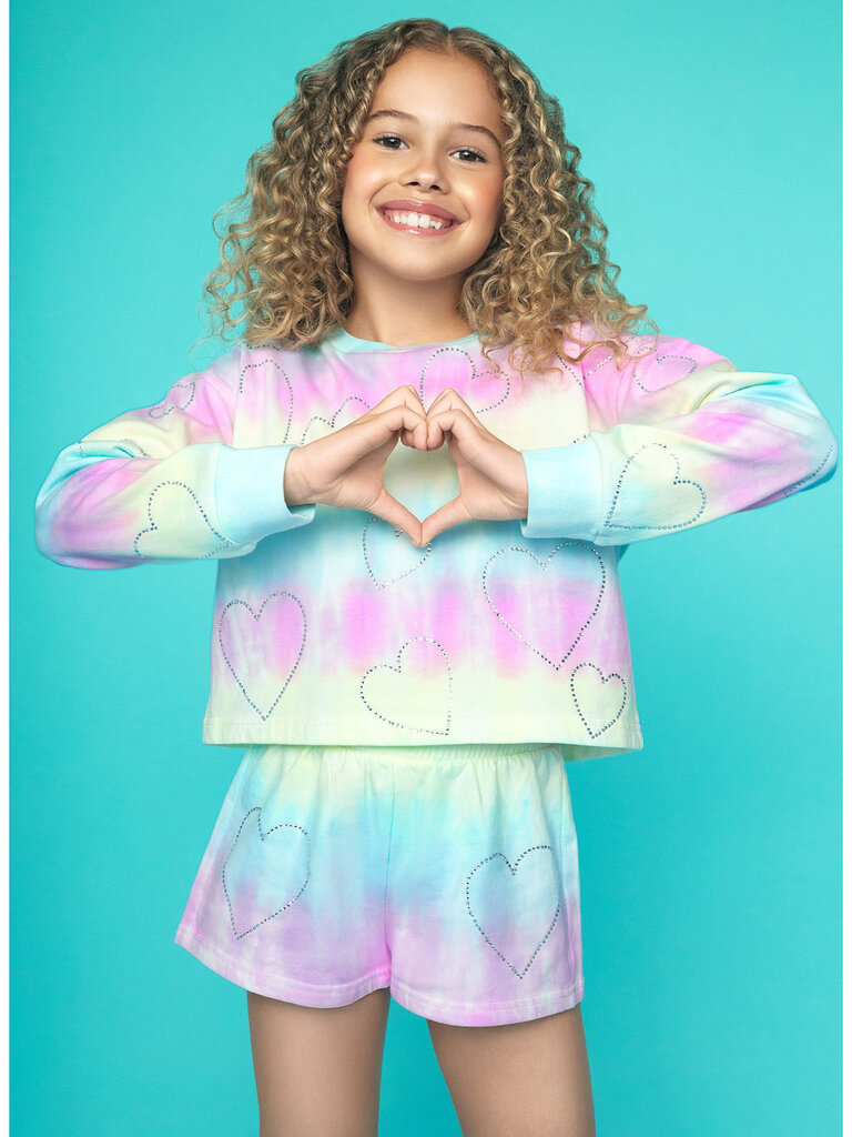 MIA New York Tie Dye Heart Shorts