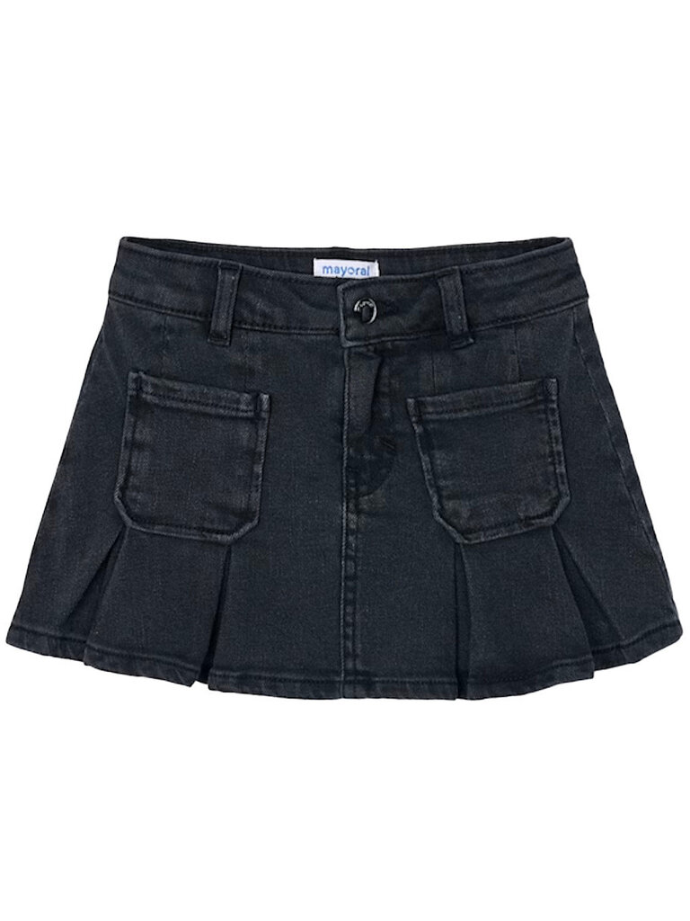 Mayoral Girls Grey Black Denim Skirt