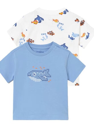 Mayoral Baby Digital Fish T-Shirt Set