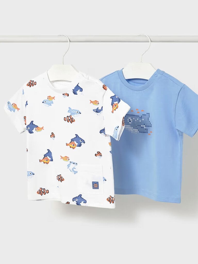 Mayoral Baby Digital Fish T-Shirt Set