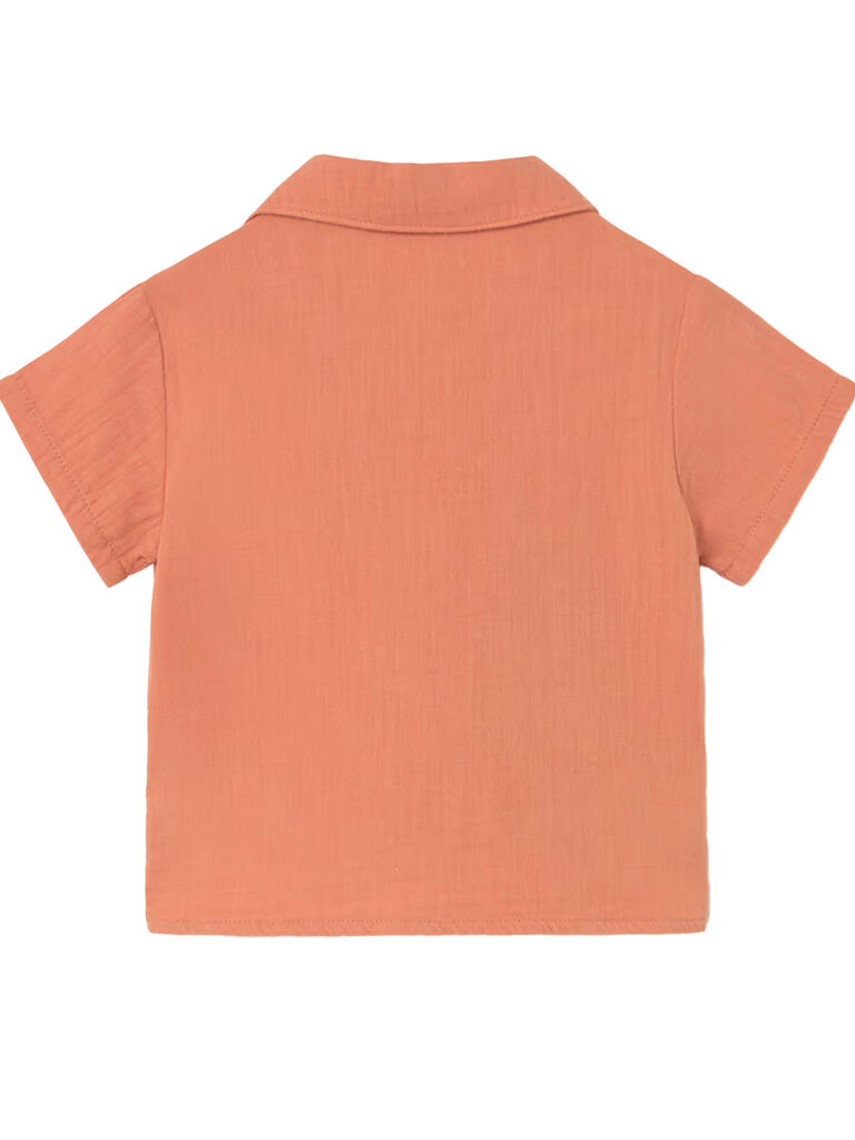 Mayoral Baby Orange Cotton Muslin Shirt