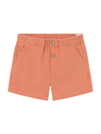 Mayoral Baby Orange Cotton Muslin Shorts