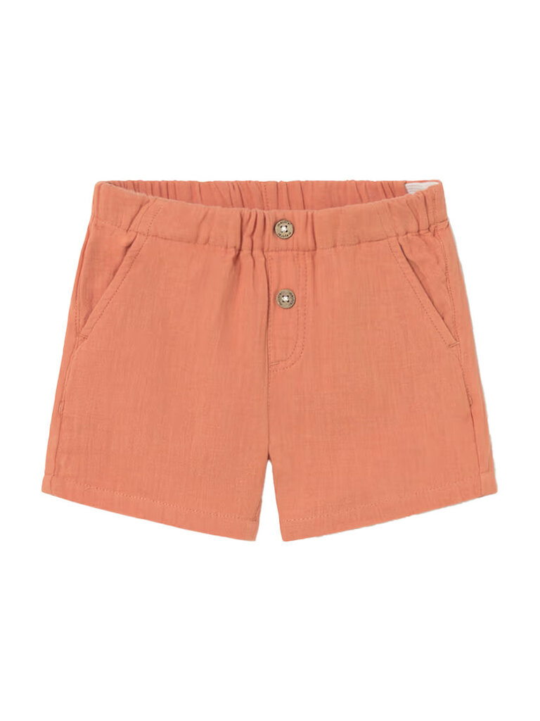 Mayoral Baby Orange Cotton Muslin Shorts