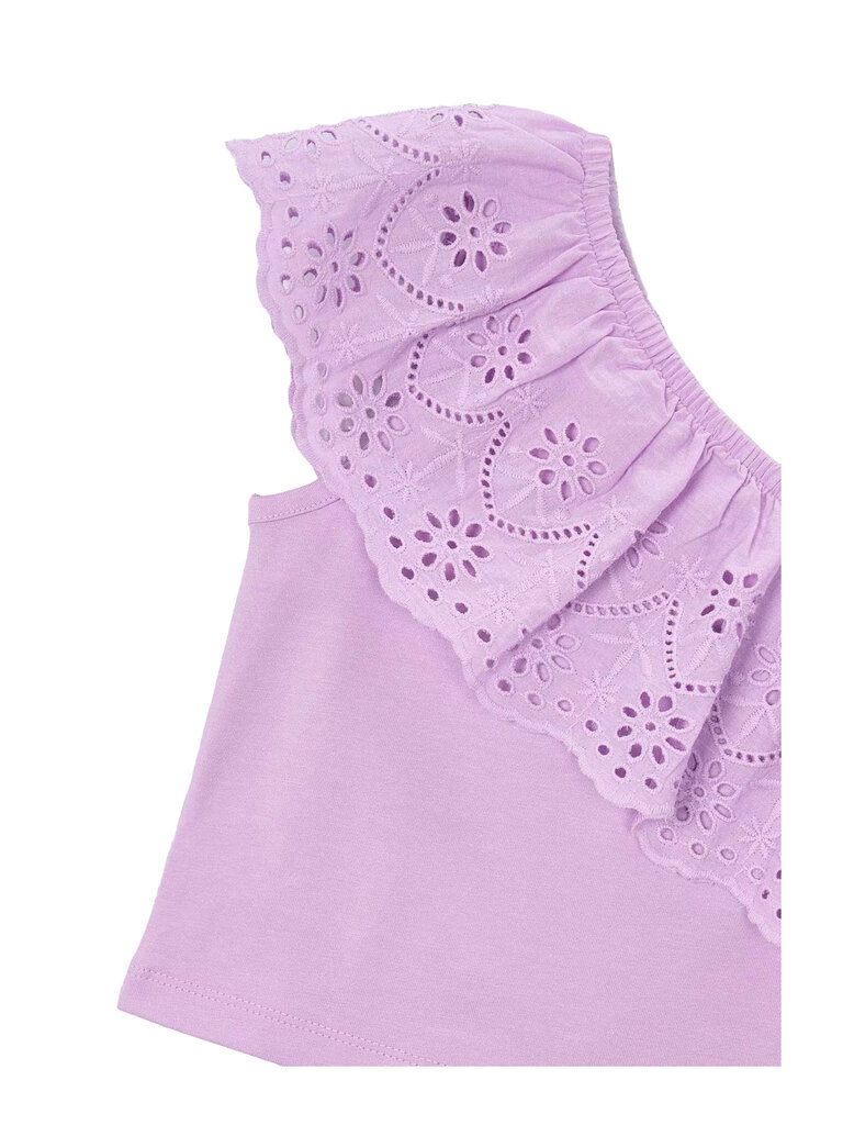 Mayoral Lilac Eyelet Ruffle Top