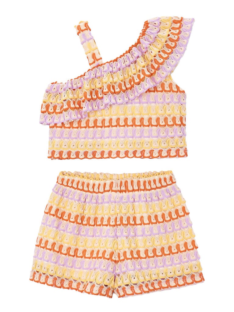 Mayoral Lilac Crochet Short Set