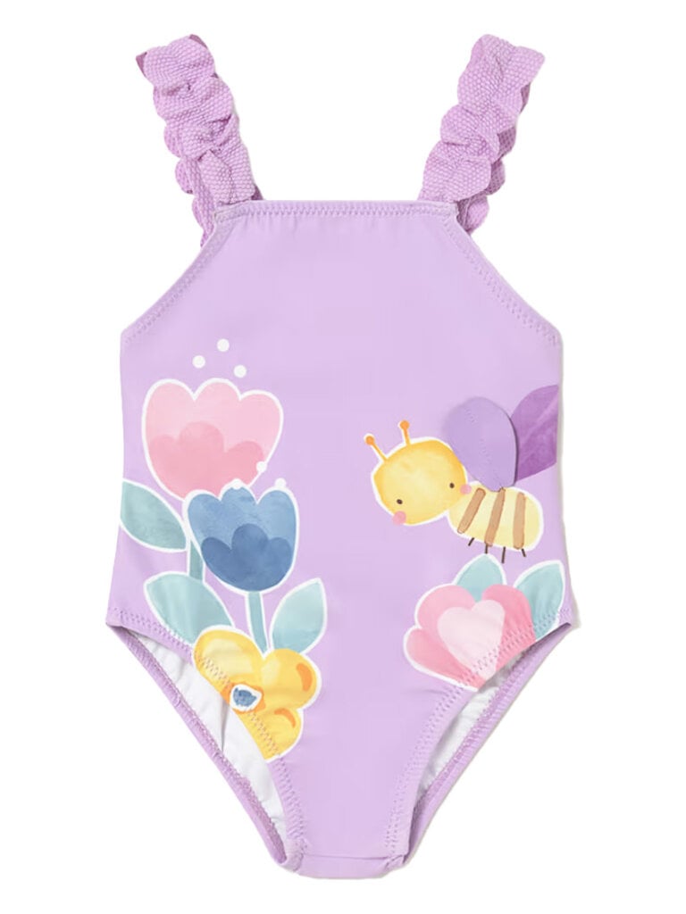 Mayoral Lilac Floral Swimsuit