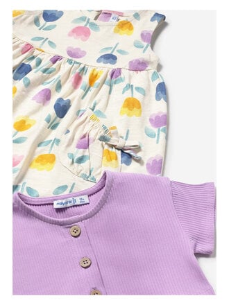 Mayoral Floral Dress Cardigan Set