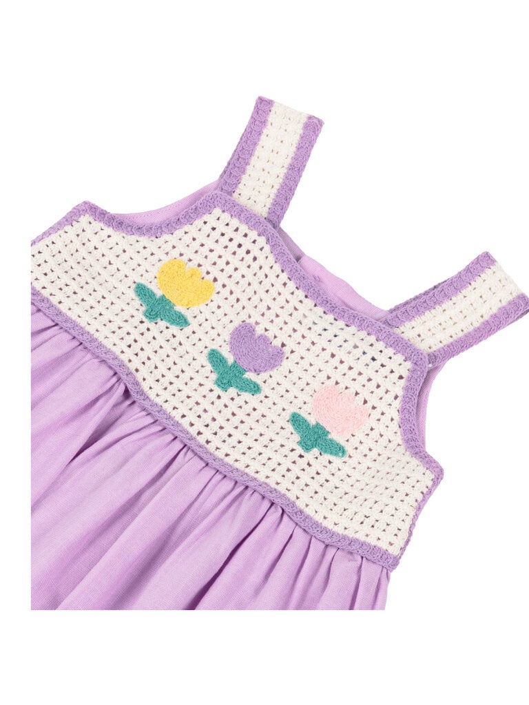 Mayoral Lavender Crochet Dress