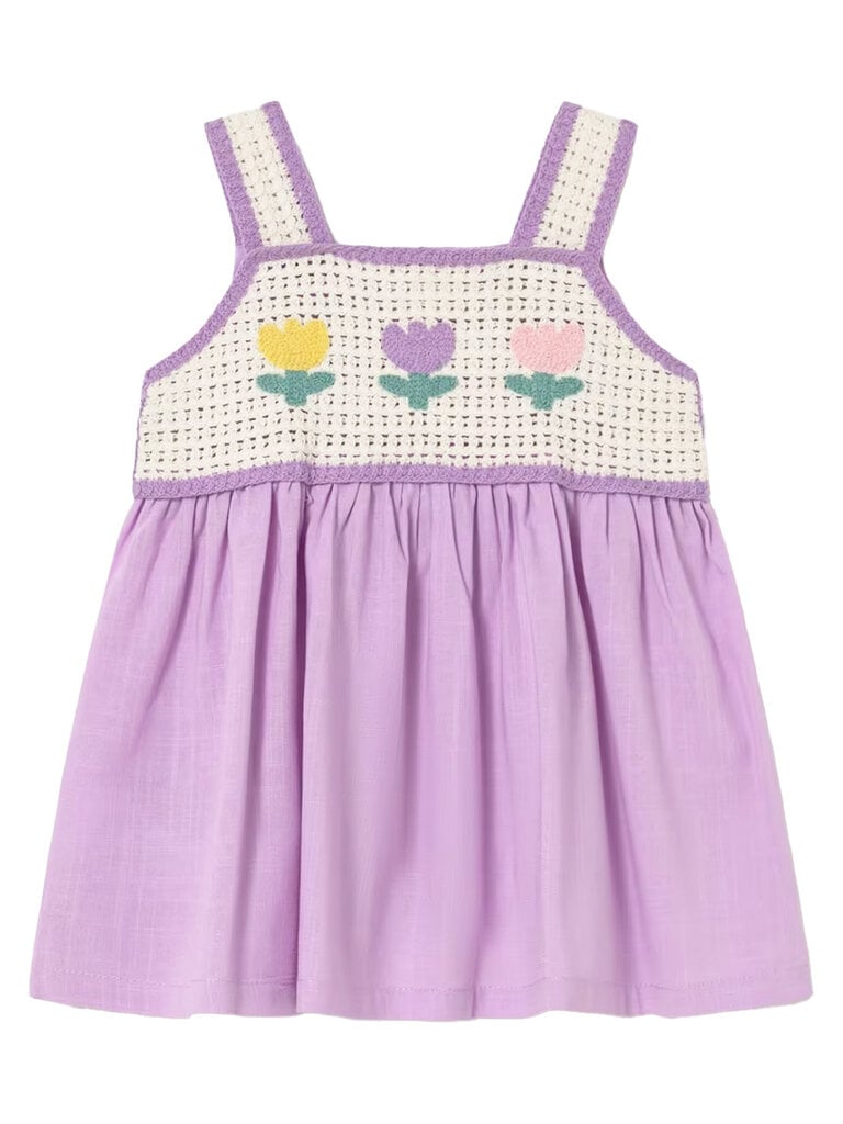 Mayoral Lavender Crochet Dress