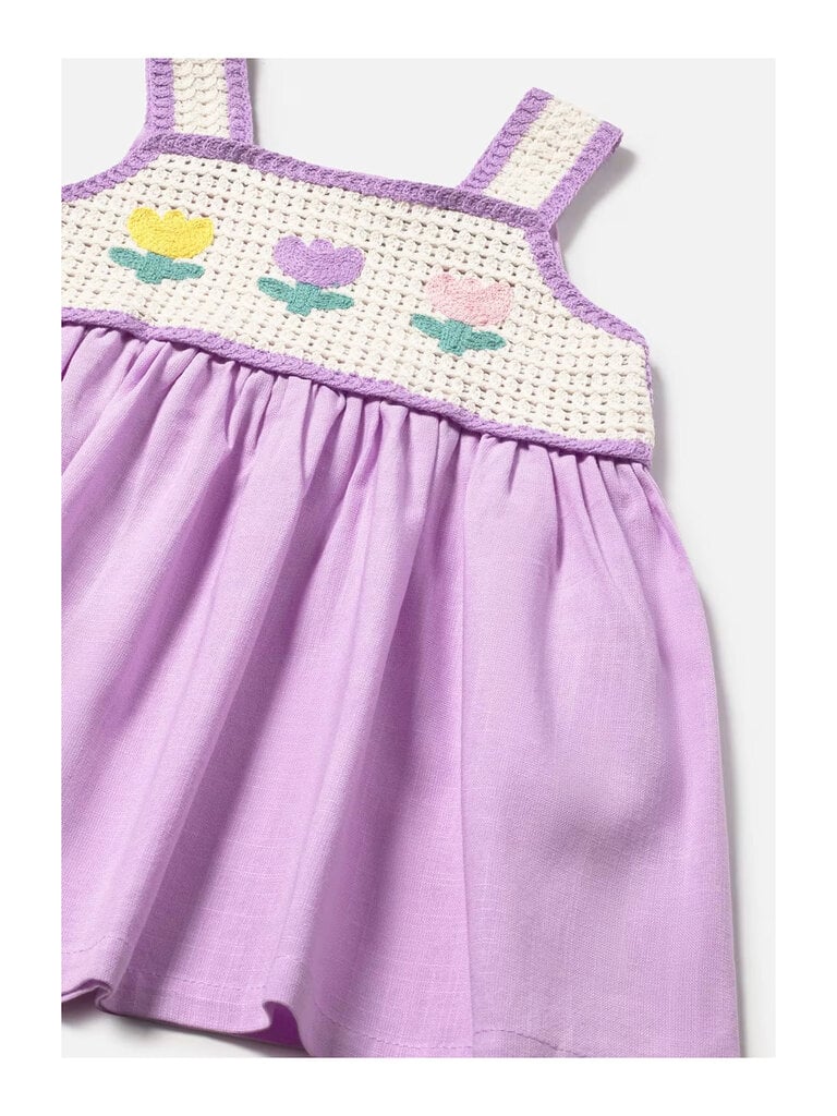 Mayoral Lavender Crochet Dress
