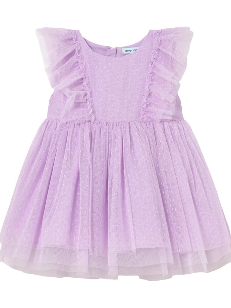 Mayoral Lavender Tulle Dress w Headband