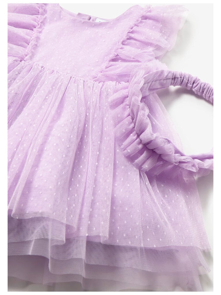 Mayoral Lavender Tulle Dress w Headband