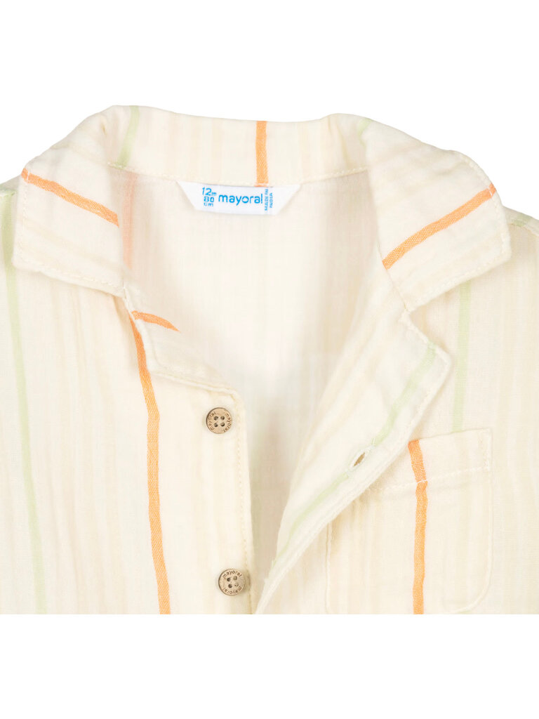 Mayoral Baby Striped Cotton Muslin Shirt