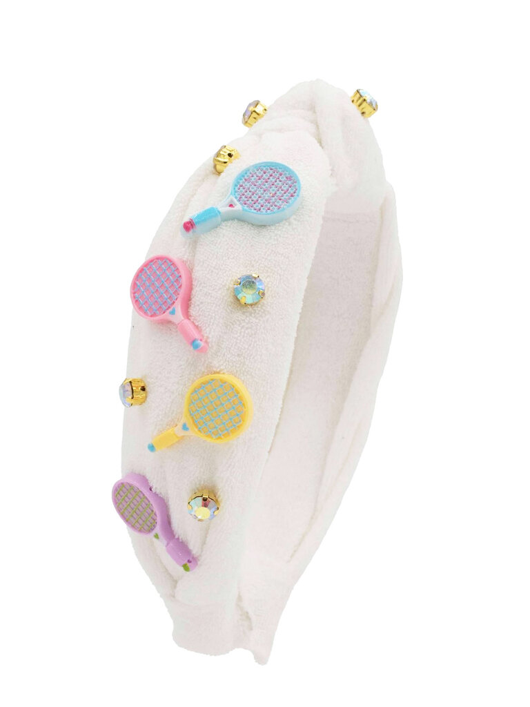 Bari Lynn Tennis Charm Terry Headband