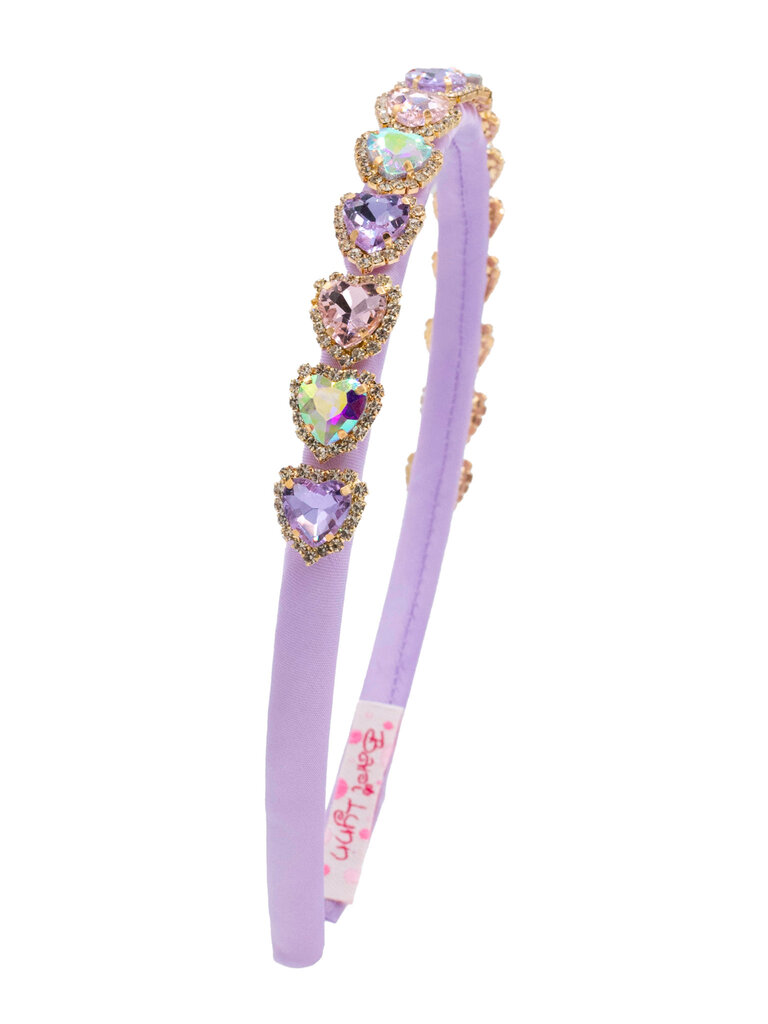 Bari Lynn Satin Jewel Heart Headband
